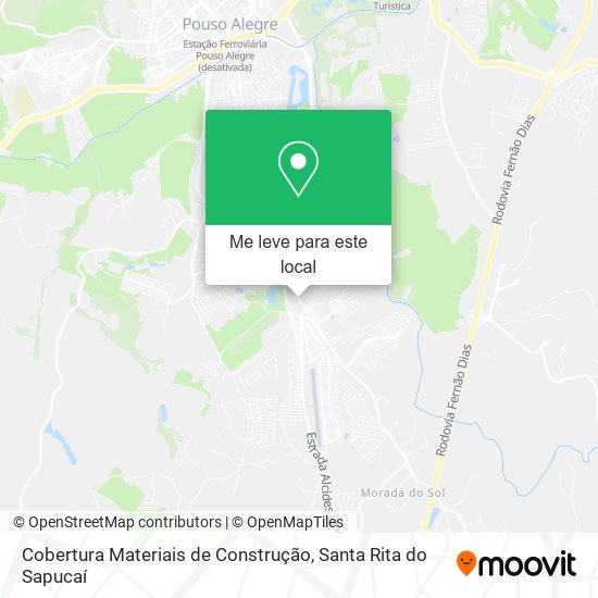 Cobertura Materiais de Construção mapa