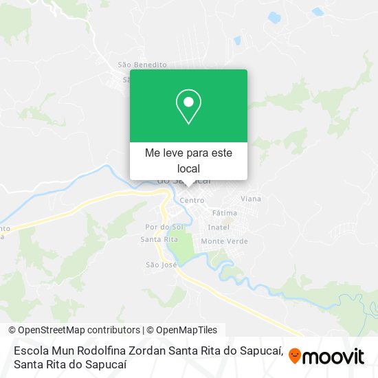 Escola Mun Rodolfina Zordan Santa Rita do Sapucaí mapa