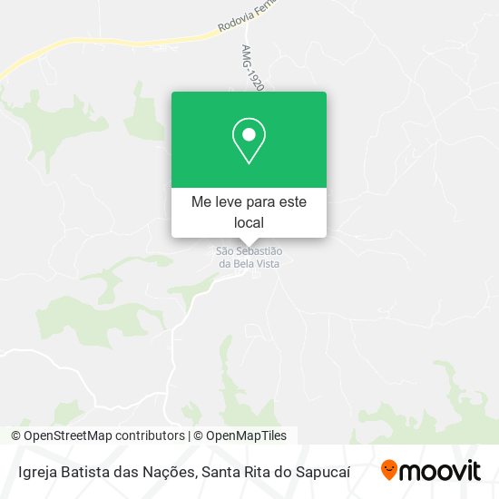 Igreja Batista das Nações mapa