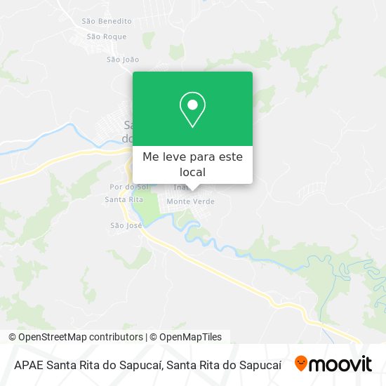 APAE Santa Rita do Sapucaí mapa