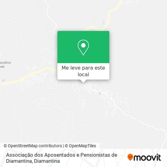 Associação dos Aposentados e Pensionistas de Diamantina mapa