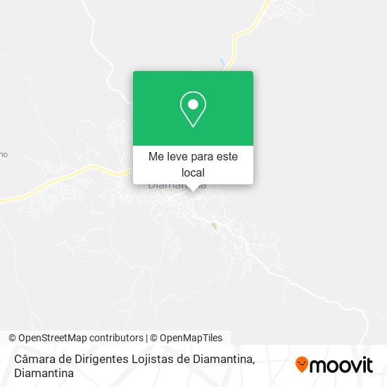 Câmara de Dirigentes Lojistas de Diamantina mapa