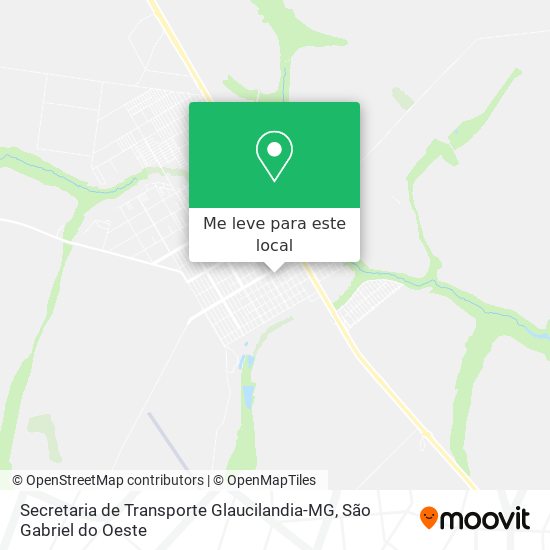 Secretaria de Transporte Glaucilandia-MG mapa