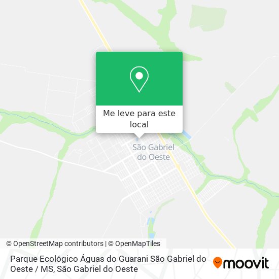 Parque Ecológico Águas do Guarani São Gabriel do Oeste / MS mapa