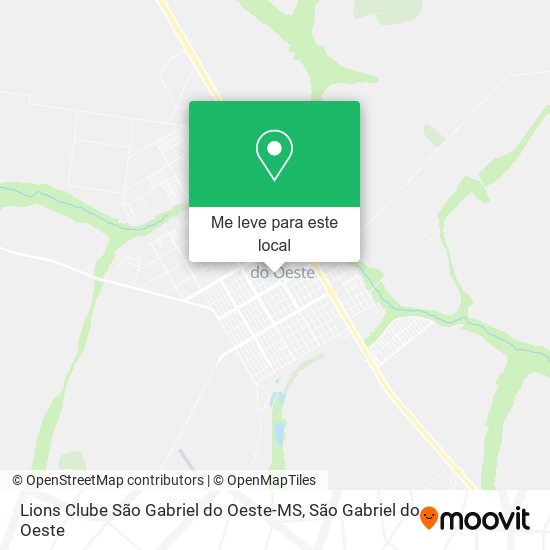 Lions Clube São Gabriel do Oeste-MS mapa