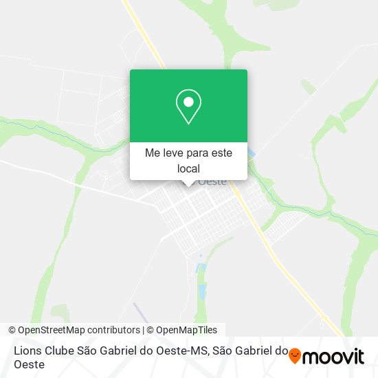 Lions Clube São Gabriel do Oeste-MS mapa