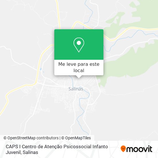 CAPS I Centro de Atenção Psicossocial Infanto Juvenil mapa