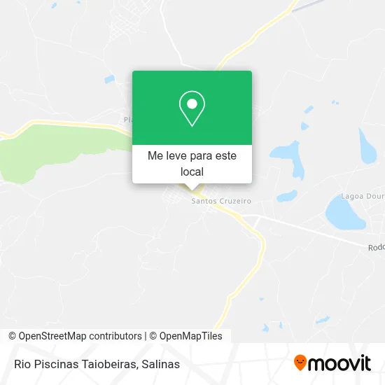 Rio Piscinas Taiobeiras mapa