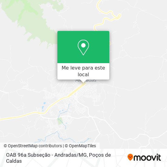 OAB 96a Subseção - Andradas/MG mapa