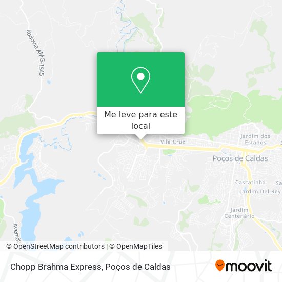 Chopp Brahma Express mapa