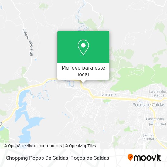 Shopping Poços De Caldas mapa