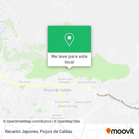 Recanto Japones mapa