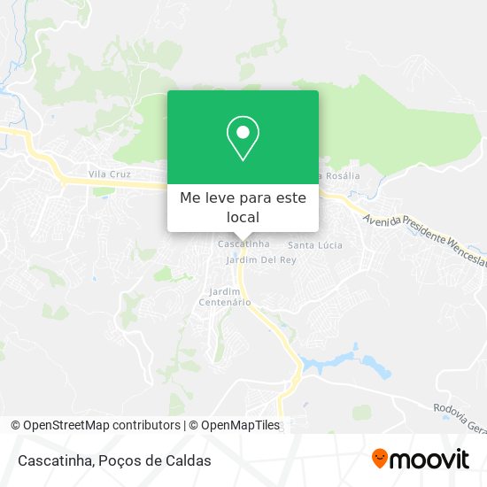 Cascatinha mapa