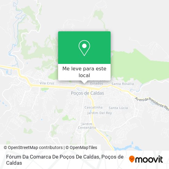 Fórum Da Comarca De Poços De Caldas mapa