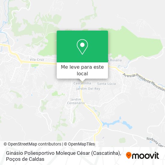 Ginásio Poliesportivo Moleque César (Cascatinha) mapa