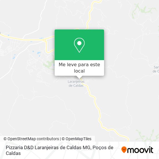 Pizzaria D&D Laranjeiras de Caldas MG mapa