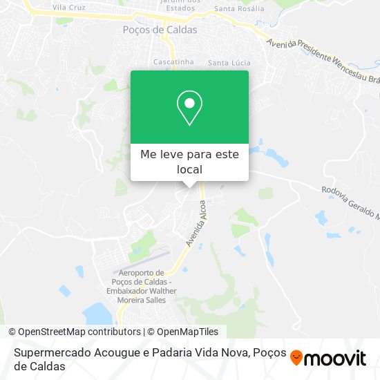 Supermercado Acougue e Padaria Vida Nova mapa