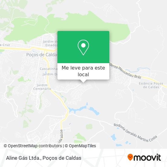 Aline Gás Ltda. mapa