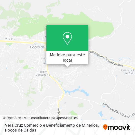 Vera Cruz Comércio e Beneficiamento de Minérios mapa
