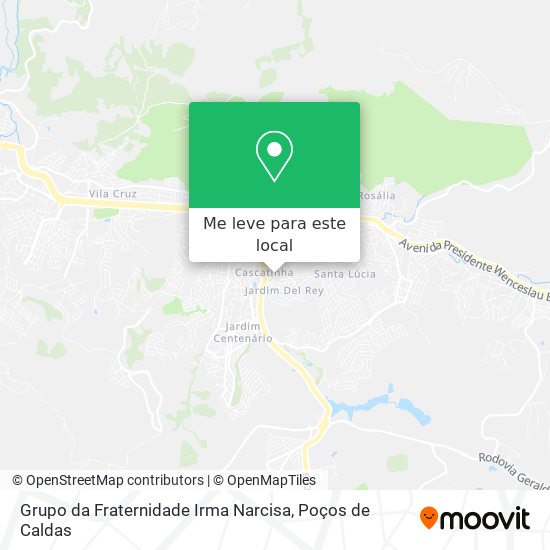 Grupo da Fraternidade Irma Narcisa mapa