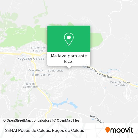 SENAI Pocos de Caldas mapa