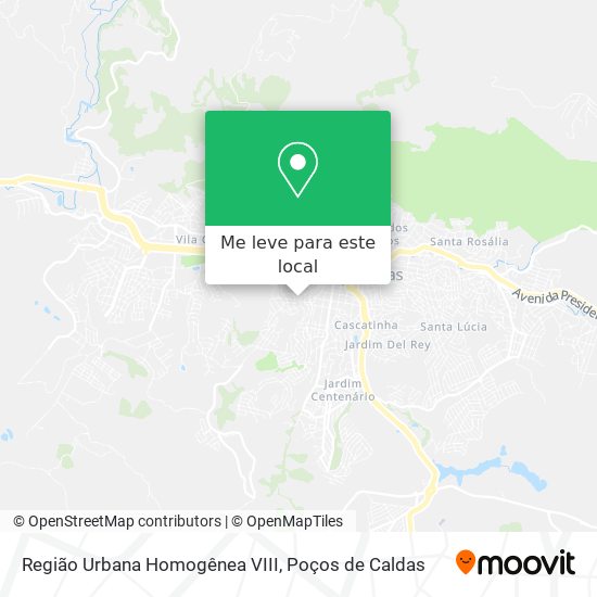 Região Urbana Homogênea VIII mapa