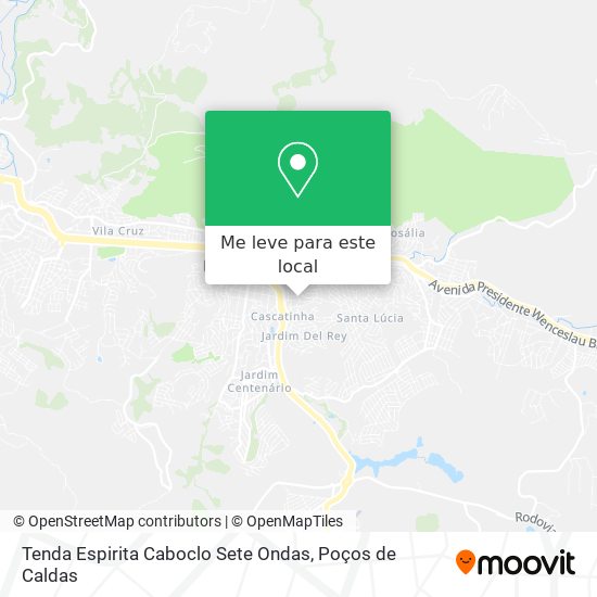 Tenda Espirita Caboclo Sete Ondas mapa
