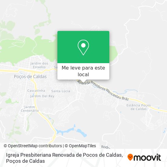 Igreja Presbiteriana Renovada de Pocos de Caldas mapa