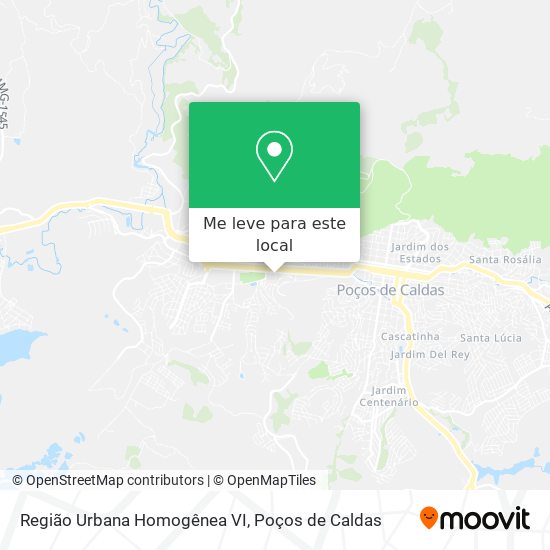 Região Urbana Homogênea VI mapa