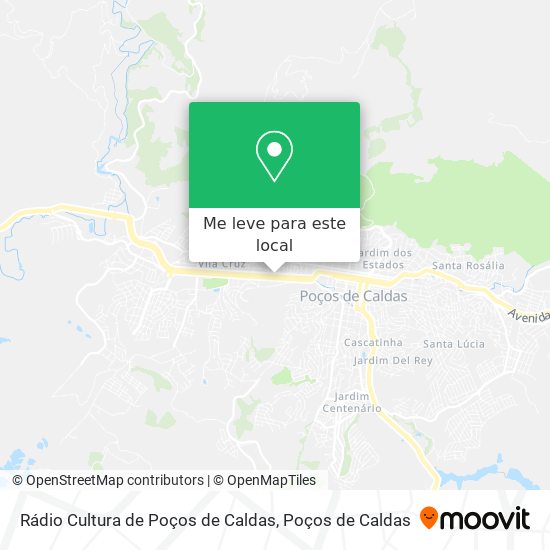 Rádio Cultura de Poços de Caldas mapa