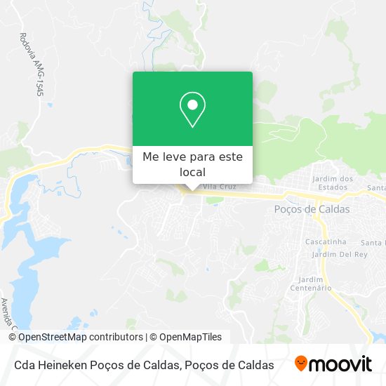 Cda Heineken Poços de Caldas mapa