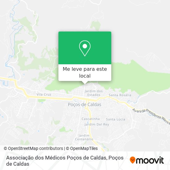 Associação dos Médicos Poços de Caldas mapa