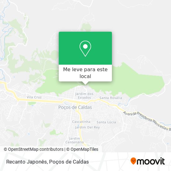 Recanto Japonês mapa