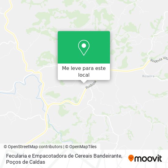 Fecularia e Empacotadora de Cereais Bandeirante mapa