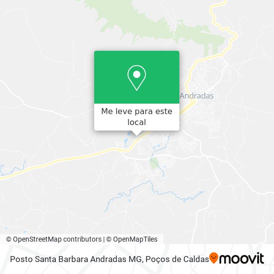 Posto Santa Barbara Andradas MG mapa