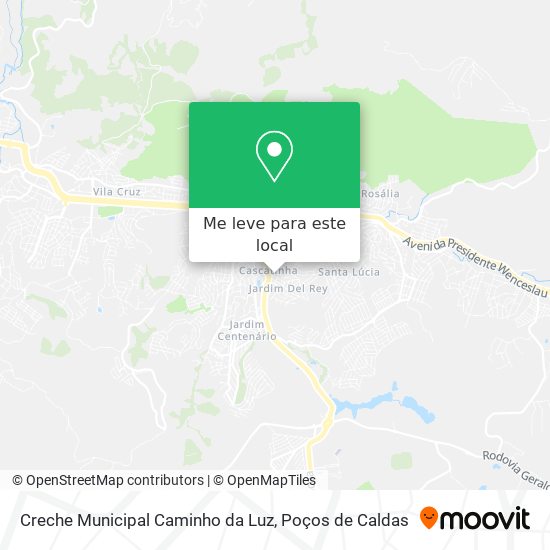 Creche Municipal Caminho da Luz mapa