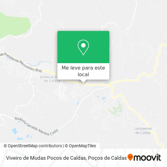 Viveiro de Mudas Pocos de Caldas mapa