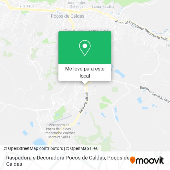 Raspadora e Decoradora Pocos de Caldas mapa