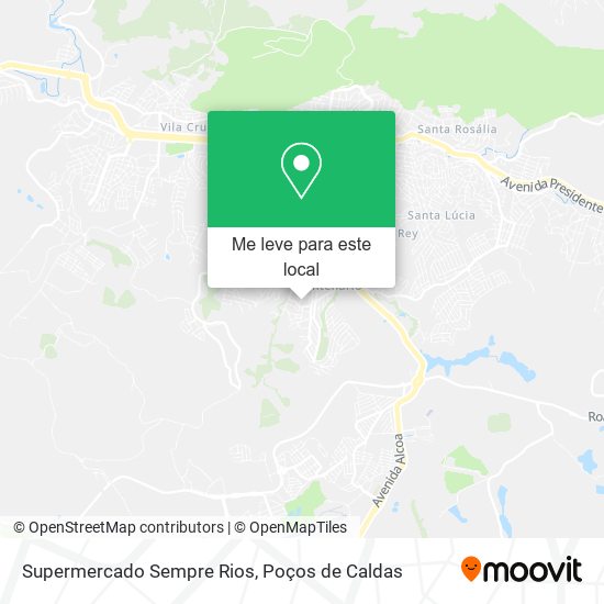 Supermercado Sempre Rios mapa