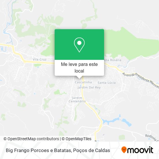 Big Frango Porcoes e Batatas mapa