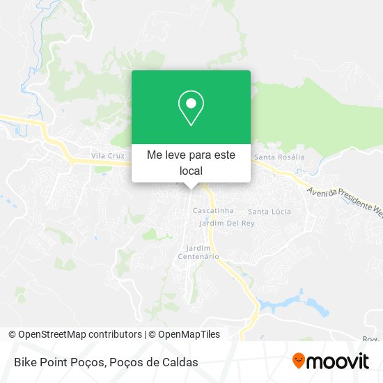 Bike Point Poços mapa