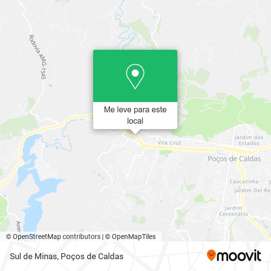 Sul de Minas mapa