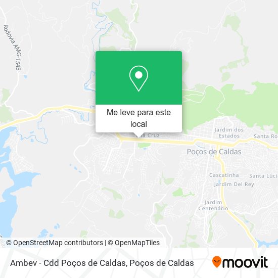 Ambev - Cdd Poços de Caldas mapa