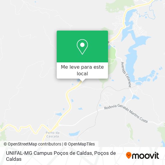 UNIFAL-MG Campus Poços de Caldas mapa