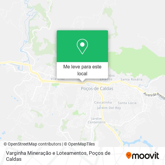 Varginha Mineração e Loteamentos mapa