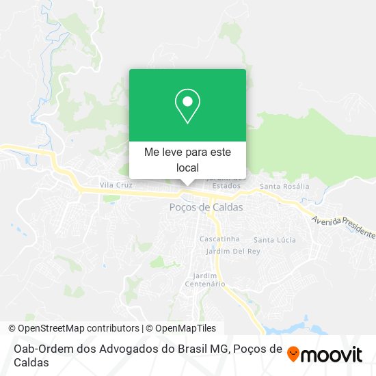 Oab-Ordem dos Advogados do Brasil MG mapa