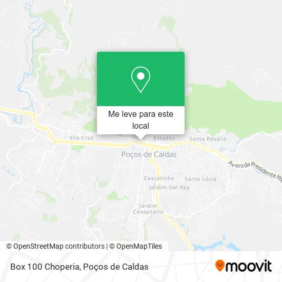 Box 100 Choperia mapa