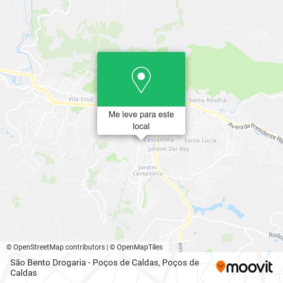 São Bento Drogaria - Poços de Caldas mapa