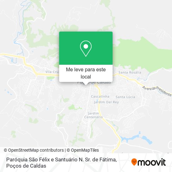 Paróquia São Félix e Santuário N. Sr. de Fátima mapa