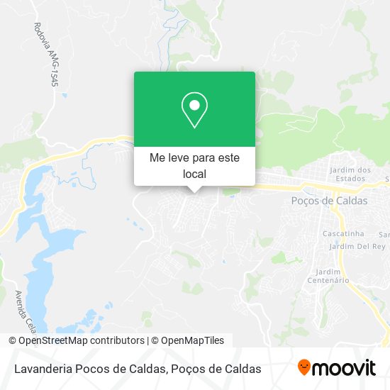 Lavanderia Pocos de Caldas mapa